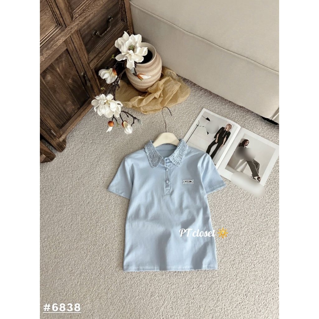 [𝑯𝒂 𝑨𝒏𝒉] Áo Cộc PoLo Cổ Ren QCL1 : #6838