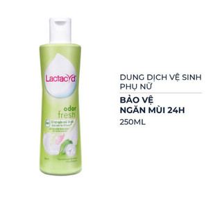 Dung dịch vệ sinh phụ nữ Lactacyd Odor Fresh giúp làm sạch vùng kín, cho ngày dài tươi mát
