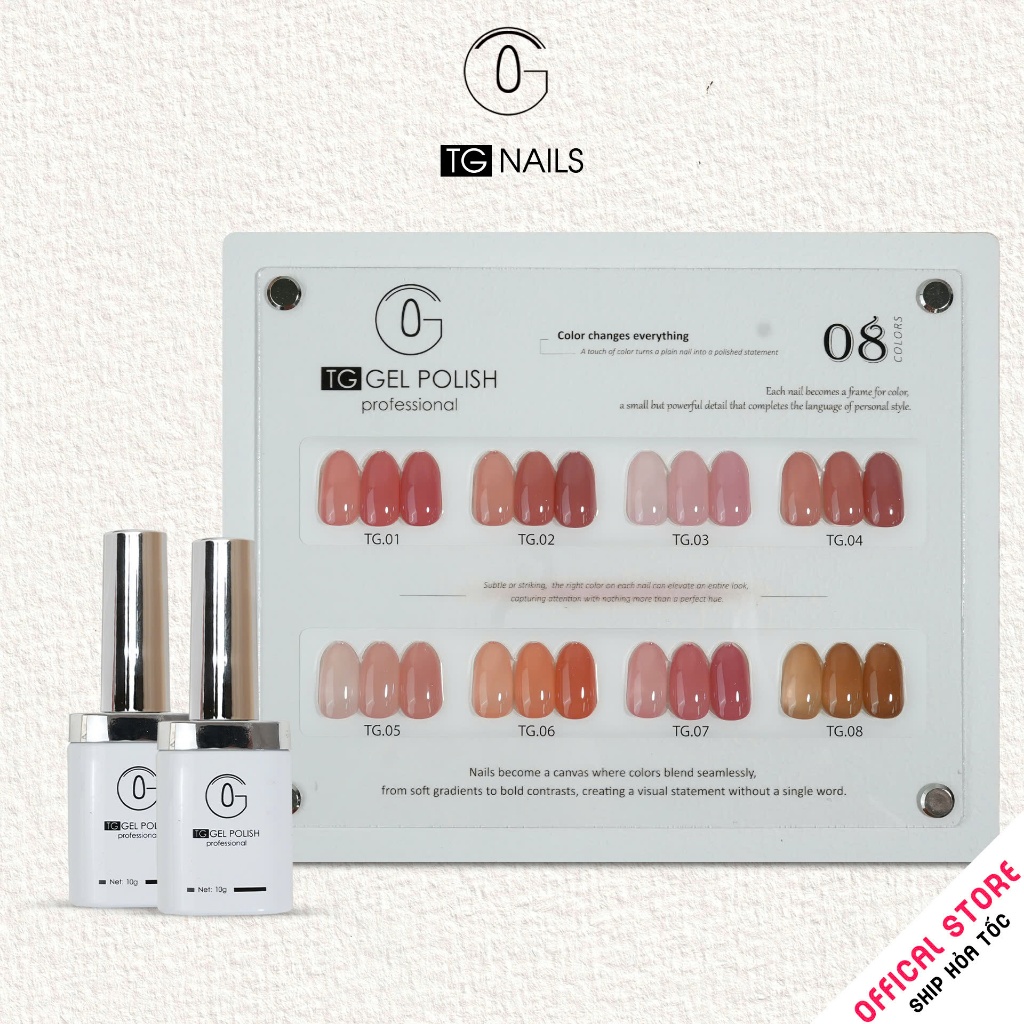 Combo 8 màu Thạch Hồng đục hãng TG