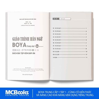 Sách - Giáo Trình Hán Ngữ BOYA Trung Cấp 1 Tập 1 – Sách Bài Tập Kèm Đáp Án – Phiên Bản 3