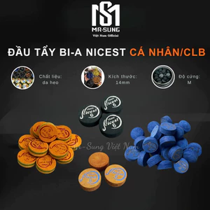 Tẩy Bida - Đầu Cơ Bi-a - Tẩy Nicest 1 viên 14mm Chính Hãng - Kính trợ lực - MR.SUNG VIỆT NAM