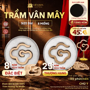 Trầm Vân Mây - 8 miếng - ĐẶC BIỆT - THƯỢNG HẠNG | ĐẠI | Trầm Hương Sạch | Thơm Lâu | Phong Thủy