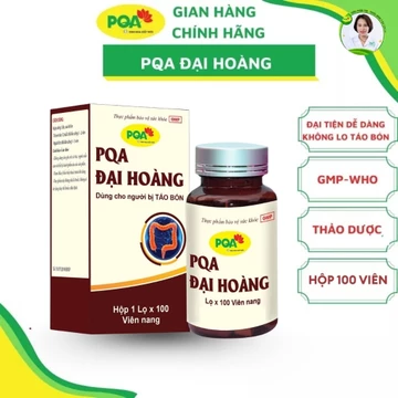 Đại Hoàng PQA - Hỗ Trợ Giảm Táo Bón Lâu Ngày, Nhuận Tràng, Giải Độc, Tăng Cường Tiêu Hóa