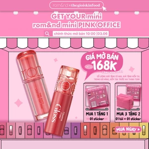Son Tint Lì The Juicy Lasting Mini/ Son Tint Bóng Romand Glasting Color Gloss Mini ThegioiSkinfood