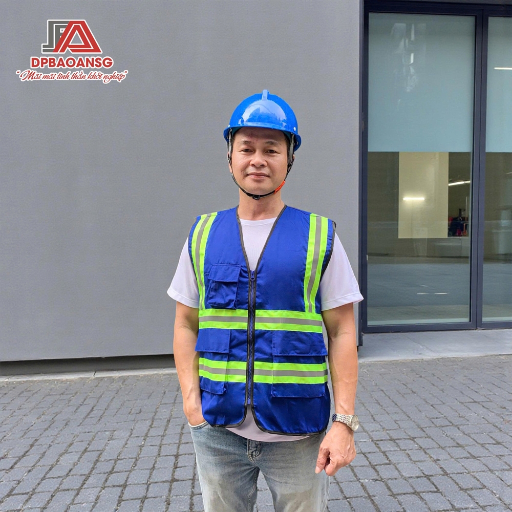 ÁO GILE BẢO HỘ TÚI HỘP CÓ PHẢN QUANG - ÁO GILE KAKI VÀNG/XANH DƯƠNG/CHUỐI CHO KỸ SƯ CÔNG NHÂN XÂY DỰNG KỸ THUẬT VỆ SINH