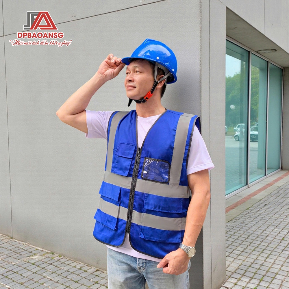 ÁO GILE BẢO HỘ TÚI HỘP CÓ PHẢN QUANG - ÁO GILE KAKI VÀNG/XANH DƯƠNG/CHUỐI CHO KỸ SƯ CÔNG NHÂN XÂY DỰNG KỸ THUẬT VỆ SINH