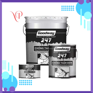 {Lon 2,7kg} SƠN CHỐNG THẤM ĐEN GỐC DẦU 247 GOODWAY - CHỐNG THẤM, CHỐNG RỈ KIM LOẠI, XỬ LÝ VẾT NỨT