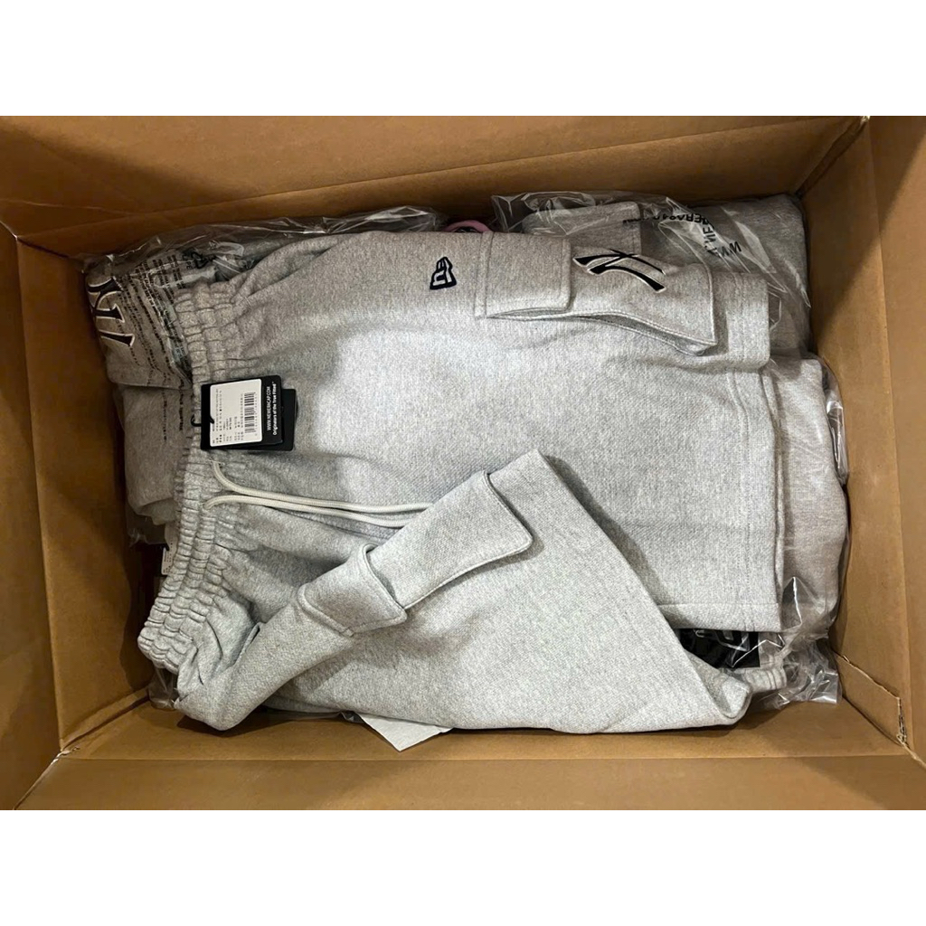 Quần Short New Era MLB NY Túi Hộp Nam Nữ Unisex - Quần Thun Nỉ Da Cá Form Rộng Basic Mùa Hè