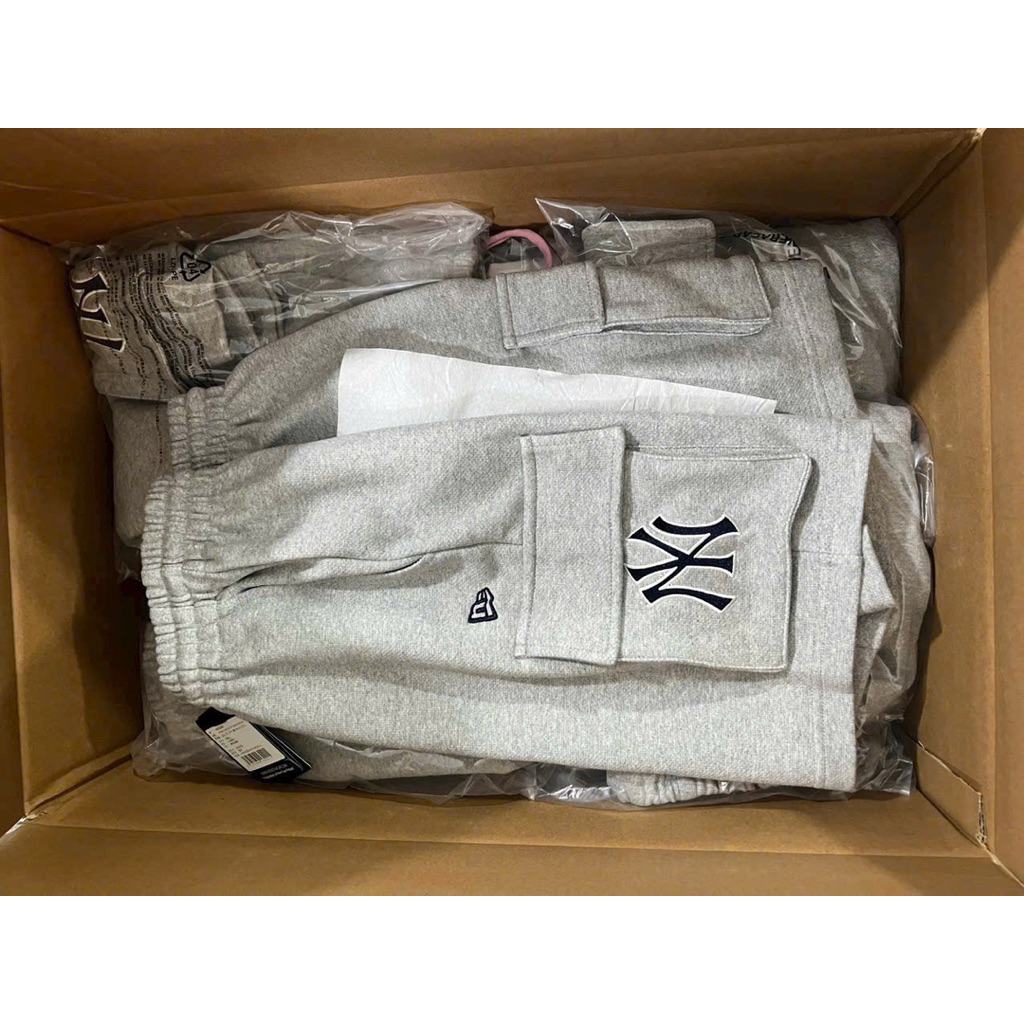 Quần Short New Era MLB NY Túi Hộp Nam Nữ Unisex - Quần Thun Nỉ Da Cá Form Rộng Basic Mùa Hè