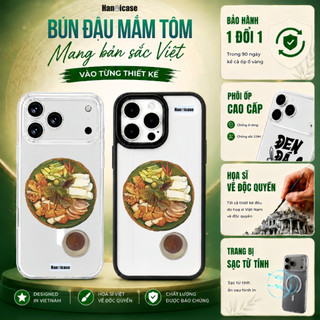 Ốp Lưng iPhone 12 13 14 15 16 17 Chống Sốc Và Ố Vàng Trong Suốt In Hình Bún Đậu Mắm Tôm