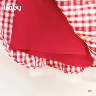 Set bộ bé gái ILABY HCM áo thun cotton và chân váy caro phối voan xòe điệu đà [3951]