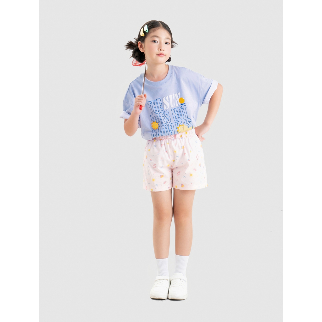 Áo phông unisex trẻ em CANIFA cổ tròn ngắn tay 3TS26S010