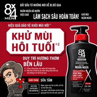8x4 Men Medicated Body Wash Refill Set for Men (2-Pack)/ Direct from JAPAN