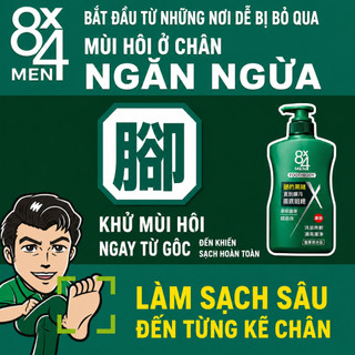 8x4 Men Medicated Body Wash Refill Set for Men (2-Pack)/ Direct from JAPAN