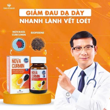 [HOẢ TỐC] Viên uống Novacurmin Dân Khang giảm đau dạ dày và các triệu chứng của loét dạ dày Hộp 30Viên