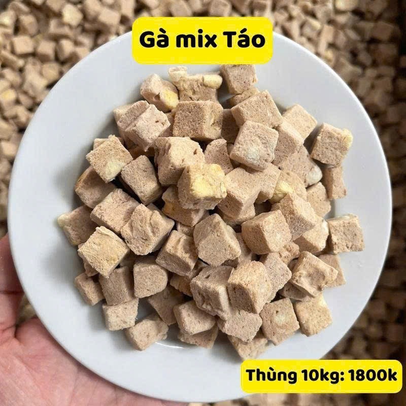 Viên Gà Sấy Táo - Ức Gà Sấy Khô Cao Cấp Cho Chó & Mèo
