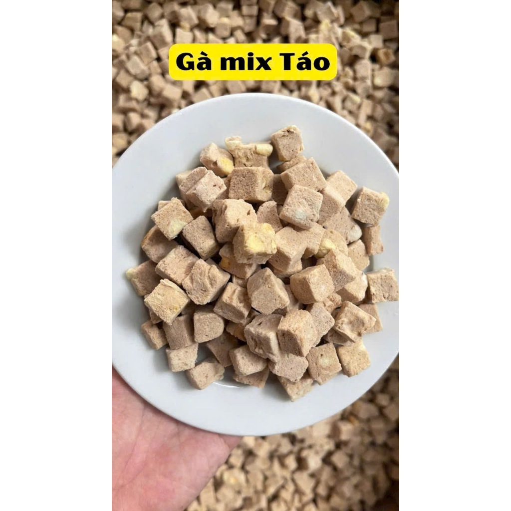 Viên Gà Sấy Táo - Ức Gà Sấy Khô Cao Cấp Cho Chó & Mèo