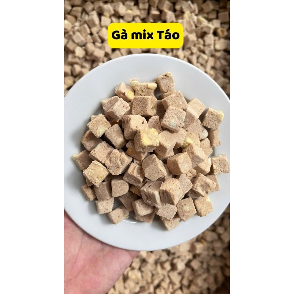 Viên Gà Sấy Táo - Ức Gà Sấy Khô Cao Cấp Cho Chó & Mèo