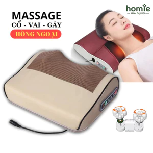 Gối Massage Cổ Vai Gáy Hồng Ngoại Cao Cấp Giảm Đau Mỏi Cổ Vai Gáy Thư Giãn Cơ