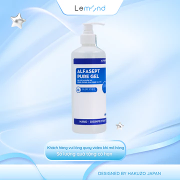 [ALFASEPT] Dung Dịch Rửa Tay Khô Alfasept Pure Gel Dạng Gel Phù Hợp Với Da Nhạy Cảm 500mlz
