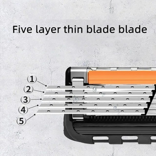 Dao cạo cạo râu 5 lớp nhập khẩu chuẩn Đức dành cho nam, Tông đơ râu thủ công với đầu lưỡi dao 5 lớp đa năng đẹp