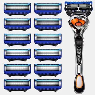Dao cạo cạo râu 5 lớp nhập khẩu chuẩn Đức dành cho nam, Tông đơ râu thủ công với đầu lưỡi dao 5 lớp đa năng đẹp