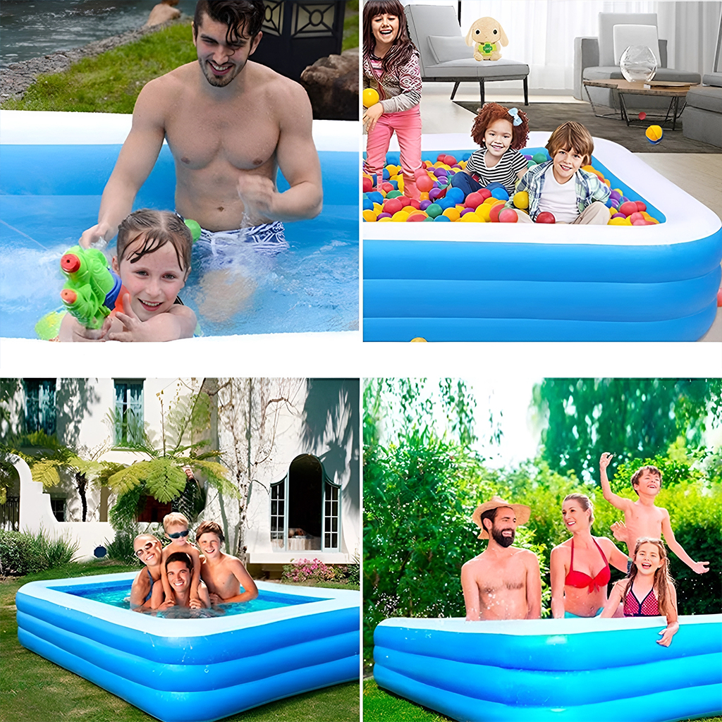 Bể bơi cho bé KAW đáy 2 lớp chống trượt chất liệu PVC cao cấp, độ bền cao - Lỗi 1 đổi 1