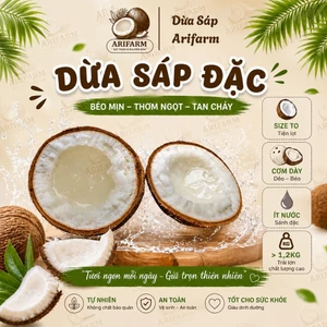 Dừa Sáp Đặc Arifarm - Cơm dày nước sệt mềm béo dẻo
