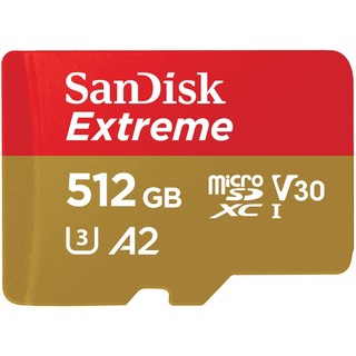 Thẻ nhớ MicroSDXC SanDisk Extreme 512GB A2 V30 U3 4K đọc 190MB/s ghi 130MB/s - cho camera, flycam, gopro, máy quay