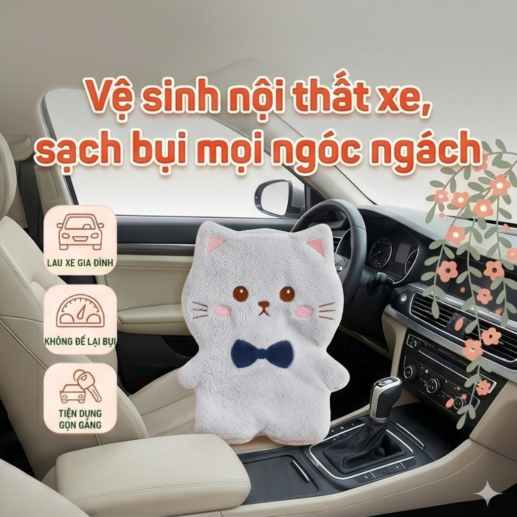 Khăn lau bếp đa năng, khăn lau tay không rụng lông, khăn lau vệ sinh nhà cửa, thấm hút tốt