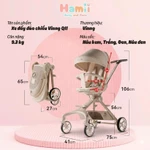 Xe Đẩy Gấp Gọn Cho Bé Vinng Q11 Cao Cấp, Đảo Chiều 3 Tư Thế Nằm, Ngả, Ngồi, Khung Xe Bằng Hợp Kim — ảnh 6