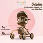 Xe Đẩy Gấp Gọn Cho Bé Vinng Q11 Cao Cấp, Đảo Chiều 3 Tư Thế Nằm, Ngả, Ngồi, Khung Xe Bằng Hợp Kim — ảnh 4