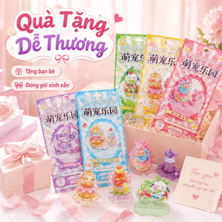 Quà tặng sinh nhật bé gái đồ chơi xếp chồng 3D hình thú cưng dễ thương phát triển tư duy sáng tạo an toàn không mùi