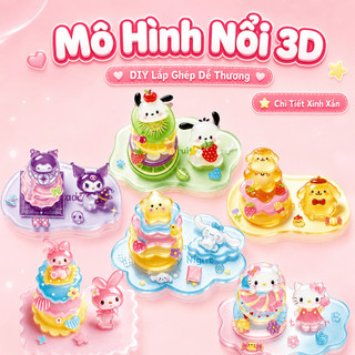 Quà tặng sinh nhật bé gái đồ chơi xếp chồng 3D hình thú cưng dễ thương phát triển tư duy sáng tạo an toàn không mùi
