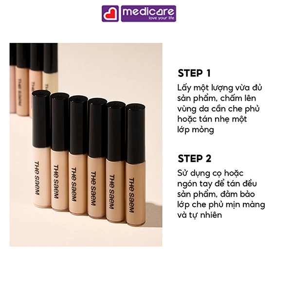 Che Khuyết Điểm THE SAEM Cover Perfection Tip Concealer 6.5g