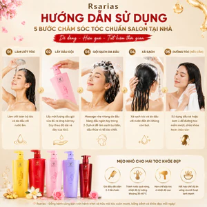 ⭐ Dầu Gội Rsarias Cao Cấp - Tóc Suôn Mượt, Chắc Khỏe, Giảm Gãy Rụng, Hương Nước Hoa Lưu Hương 24H