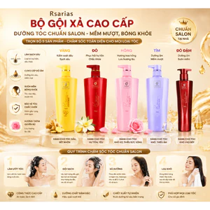 💎 Dầu Gội Phục Hồi Tóc Hư Tổn Rsarias - Giảm Gãy Rụng, Dưỡng Chắc Khỏe, Mềm Mượt Từ Gốc Đến Ngọn