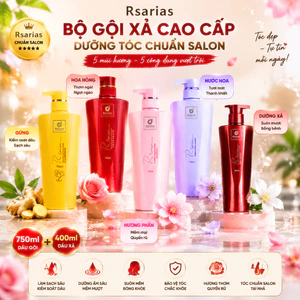 🔥 Dầu Gội Cao Cấp Rsarias 750ml - Siêu Tiết Kiệm, Làm Sạch Sâu, Dưỡng Tóc Bóng Khỏe Chuẩn Salon