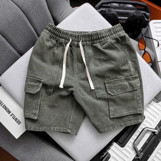 Quần short jean Nam moken túi họp M03