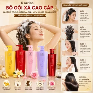💖 Dầu Gội Dưỡng Tóc Rsarias - Kiểm Soát Dầu, Giảm Gãy Rụng, Phục Hồi Hư Tổn, Hương Thơm Lâu