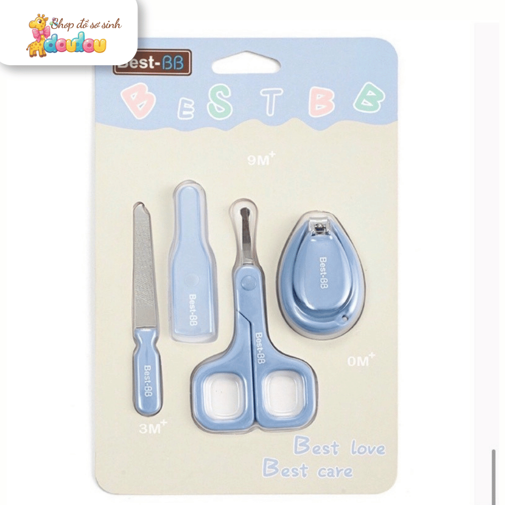 Bộ Bấm Móng Cho Bé Sơ Sinh Cao Cấp An Toàn Tiện Lợi Cắt Dũa Móng Cho Bé 0M+ DouDou