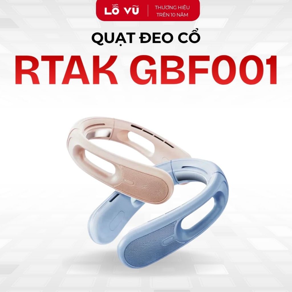 Quạt Đeo Cổ RTAK GBF001 Ice Breeze, Pin 4000mAh, 3 Tốc Độ Gió, Dùng 3 - 10 Giờ, Sạc Type-C - levu01, vuabanlo | BigBuy360 - bigbuy360.vn
