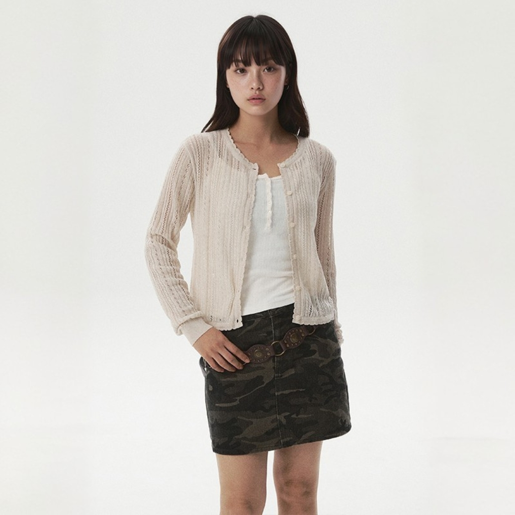 Áo Cardigan WHO.A.U Linen Blend Skashi Cardigan_WHCKG2523F