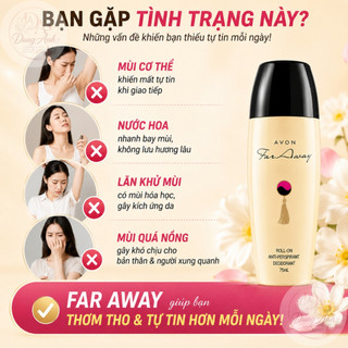 Lăn khử mùi nữ Avon Far Away Roll On Hương Nước Hoa Far Away Lưu Hương Dài Lâu, dung tích 75ml