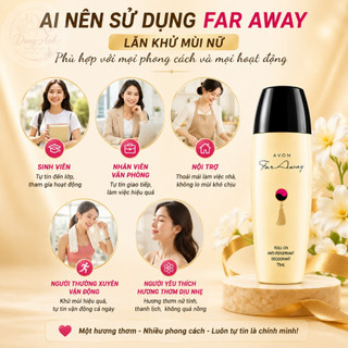 Lăn khử mùi nữ Avon Far Away Roll On Hương Nước Hoa Far Away Lưu Hương Dài Lâu, dung tích 75ml