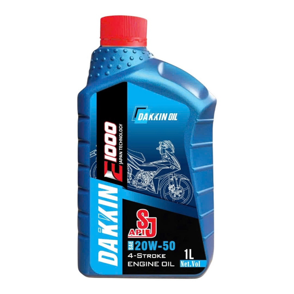 Dầu Nhớt Xe Số Dakkin E1000 20W50 API SJ JASO MA2 – Nhớt 4T Cho Xe Số, Bảo Vệ Động Cơ, Giảm Mài Mòn