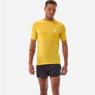 Áo chạy bộ Nam Compressport Pro Racing SS Tshirt - Vàng Lemon