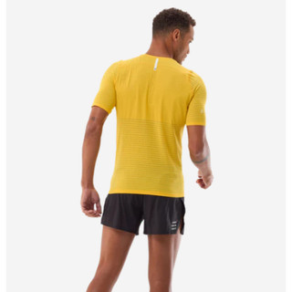 Áo chạy bộ Nam Compressport Pro Racing SS Tshirt - Vàng Lemon