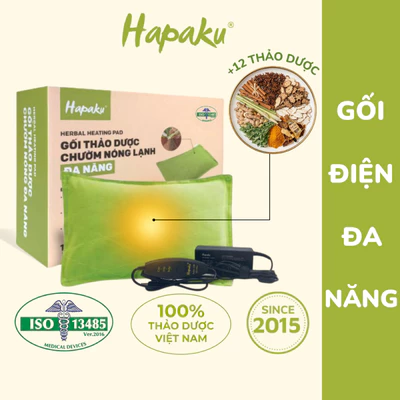 Gối Thảo Dược Đa Năng Hapaku, Giảm Đau Cổ Vai Gáy, Nhức Mỏi Lưng, Chườm Bụng Kinh, Gối Massage Cổ Vai Gáy