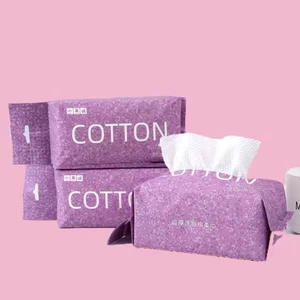 Khăn Giấy Cotton Mềm Mại Cao Cấp 80 Tờ/Gói, Khăn Giấy Rút Đa Năng Dày Dặn Dùng Gia Đình